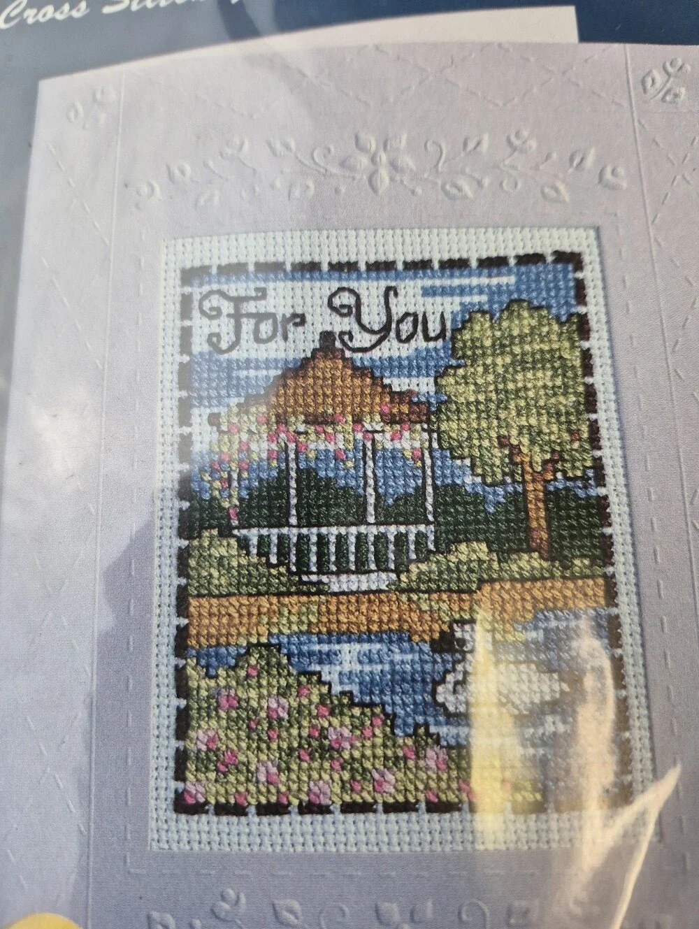 Design Works Crafts #823 Cross Stitch Greetings “For You” Card Kit New
